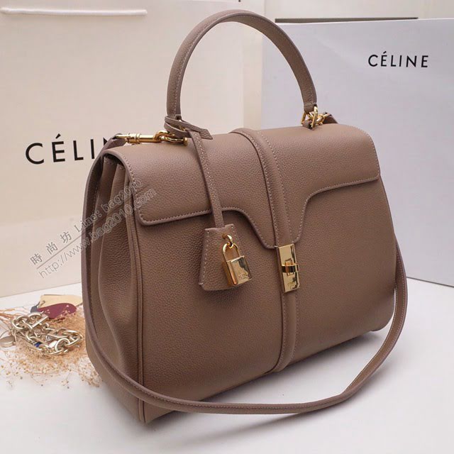Celine女包 賽琳16Bag新款中號 粒面小牛皮 Celine單肩或斜挎女包 187373  slyd2136
